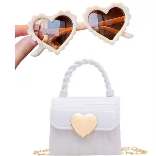 Kids handbag with sunglasses