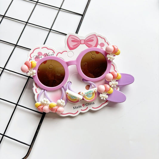 Sunglasses with hair accessories