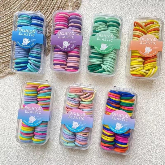 Multicoloured elastic bands