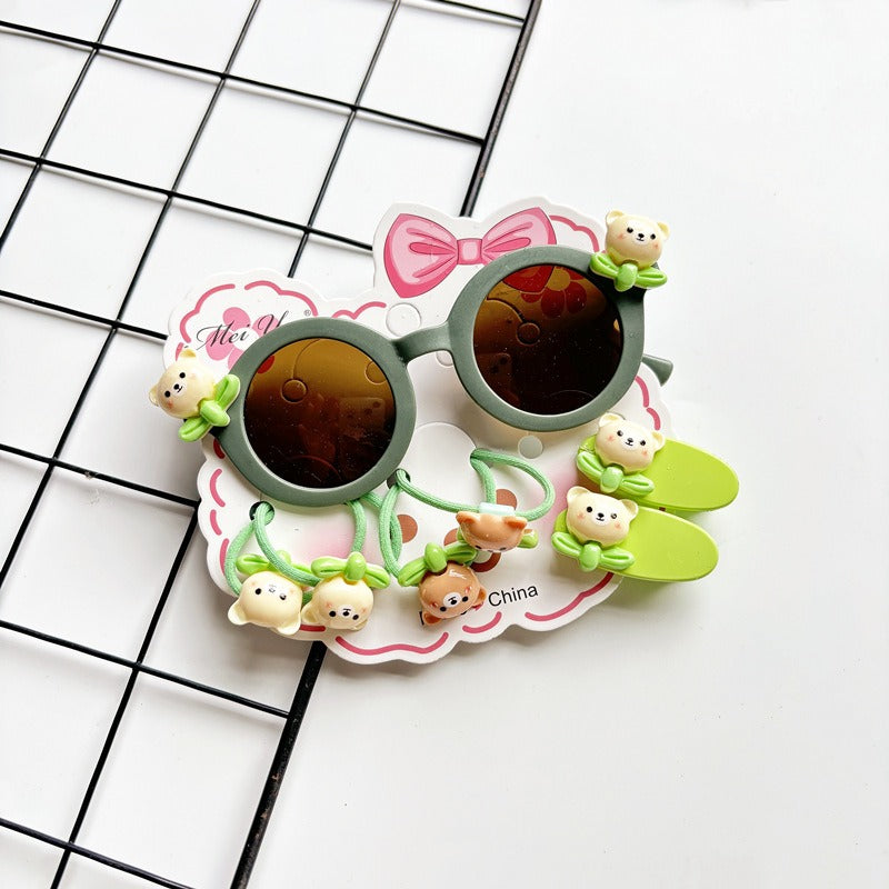 Sunglasses with hair accessories